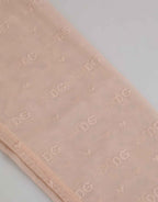 Dolce & Gabbana Beige Nylon Logo Lace Leggings Pants Underwear