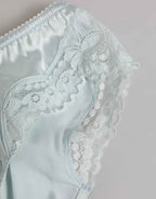 Dolce & Gabbana Gray Silk Satin Floral Lace Panty Brief Underwear