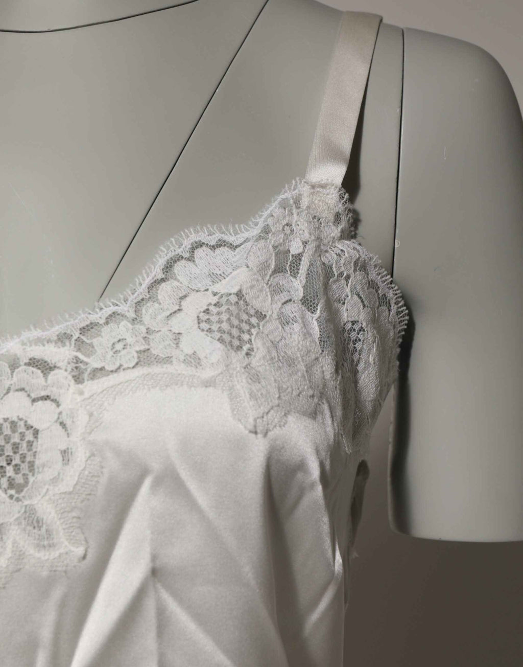 Dolce & Gabbana Off White Floral Lace Tank Lingerie Top Underwear