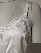 Dolce & Gabbana Off White Floral Lace Tank Lingerie Top Underwear