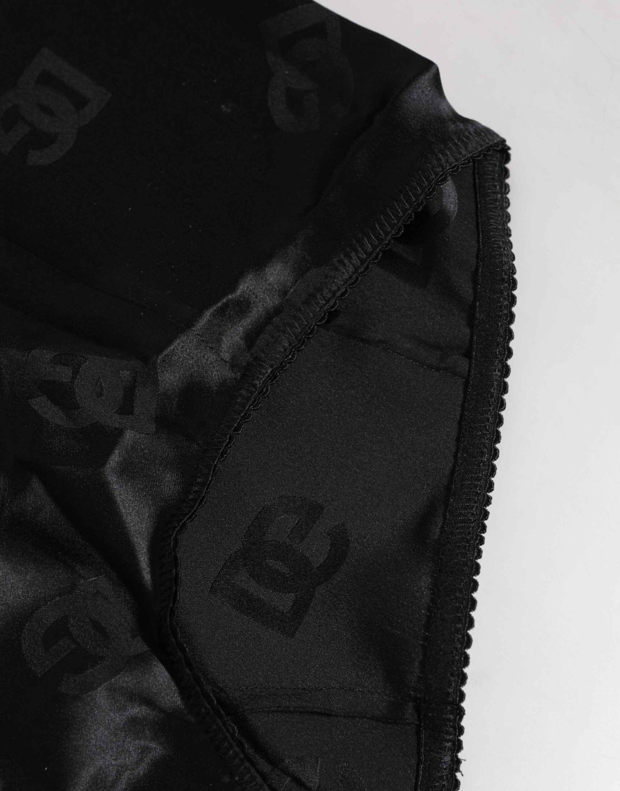 Dolce & Gabbana Black Silk Stretch High Waist Girdle Underwear