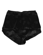 Dolce & Gabbana Black Silk Stretch High Waist Girdle Underwear