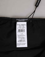 Dolce & Gabbana Black Silk Stretch High Waist Panty Underwear