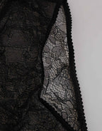 Dolce & Gabbana Black Nylon Stretch High Waist Panty Underwear