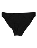 Dolce & Gabbana Black Nylon Stretch Slip Brief Women Underwear