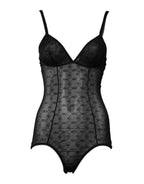 Dolce & Gabbana Black Nylon Stretch Bodysuit Lingerie Underwear