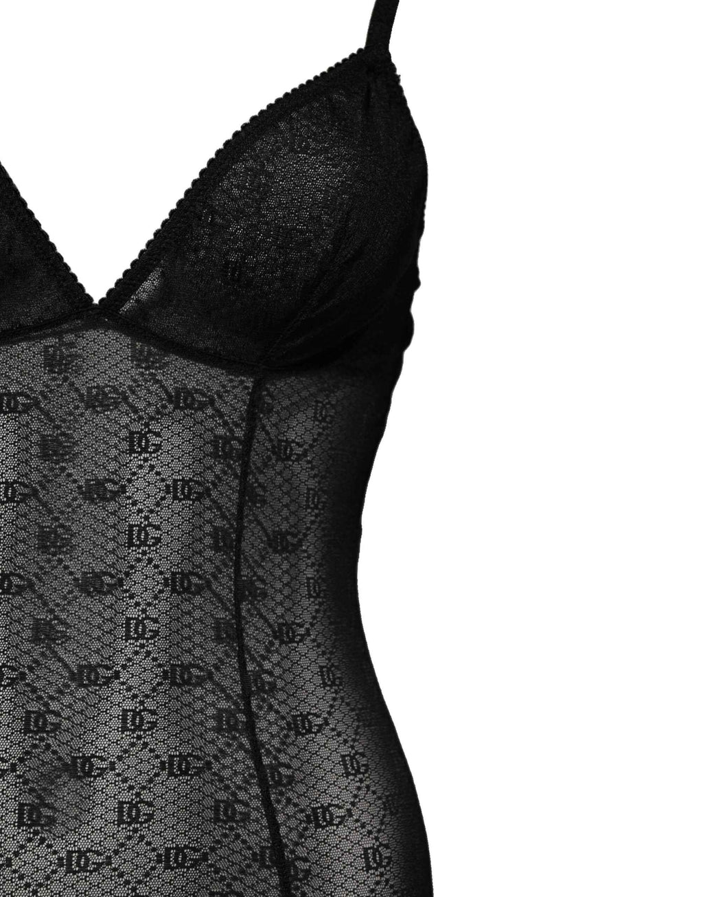 Dolce & Gabbana Black Nylon Stretch Bodysuit Lingerie Underwear