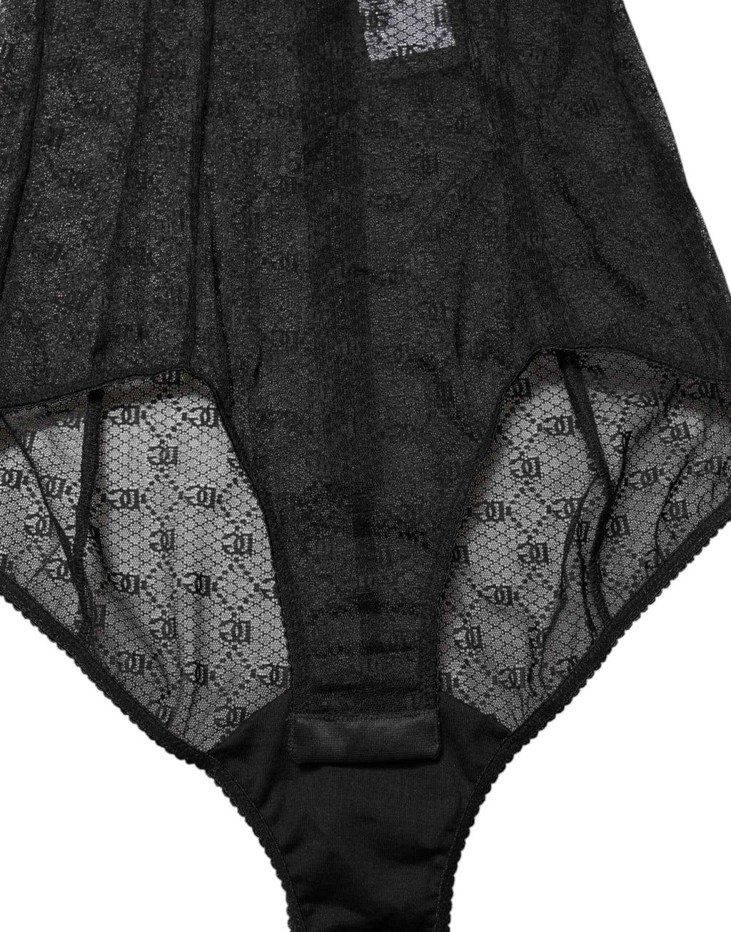 Dolce & Gabbana Black Nylon Stretch Bodysuit Lingerie Underwear