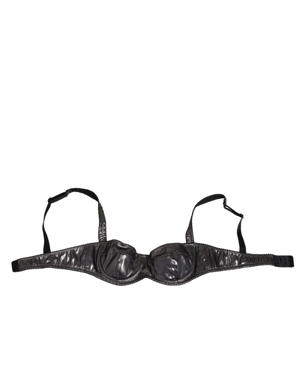 Dolce & Gabbana Black Acetate Stretch Balconette Bra Underwear