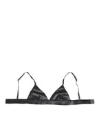 Dolce & Gabbana Black Silk Satin Triangle Soft Cup Underwear