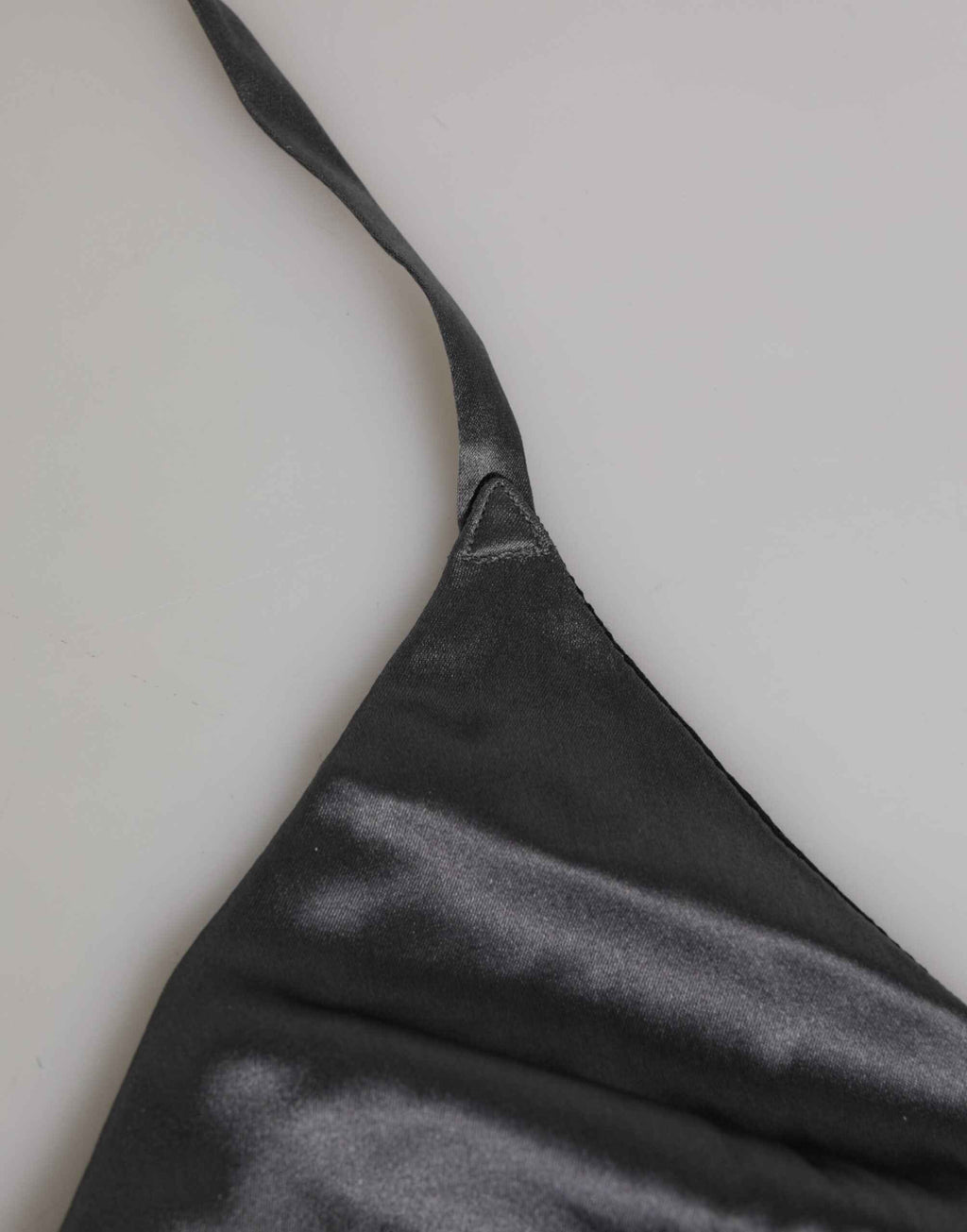 Dolce & Gabbana Black Silk Satin Triangle Soft Cup Underwear