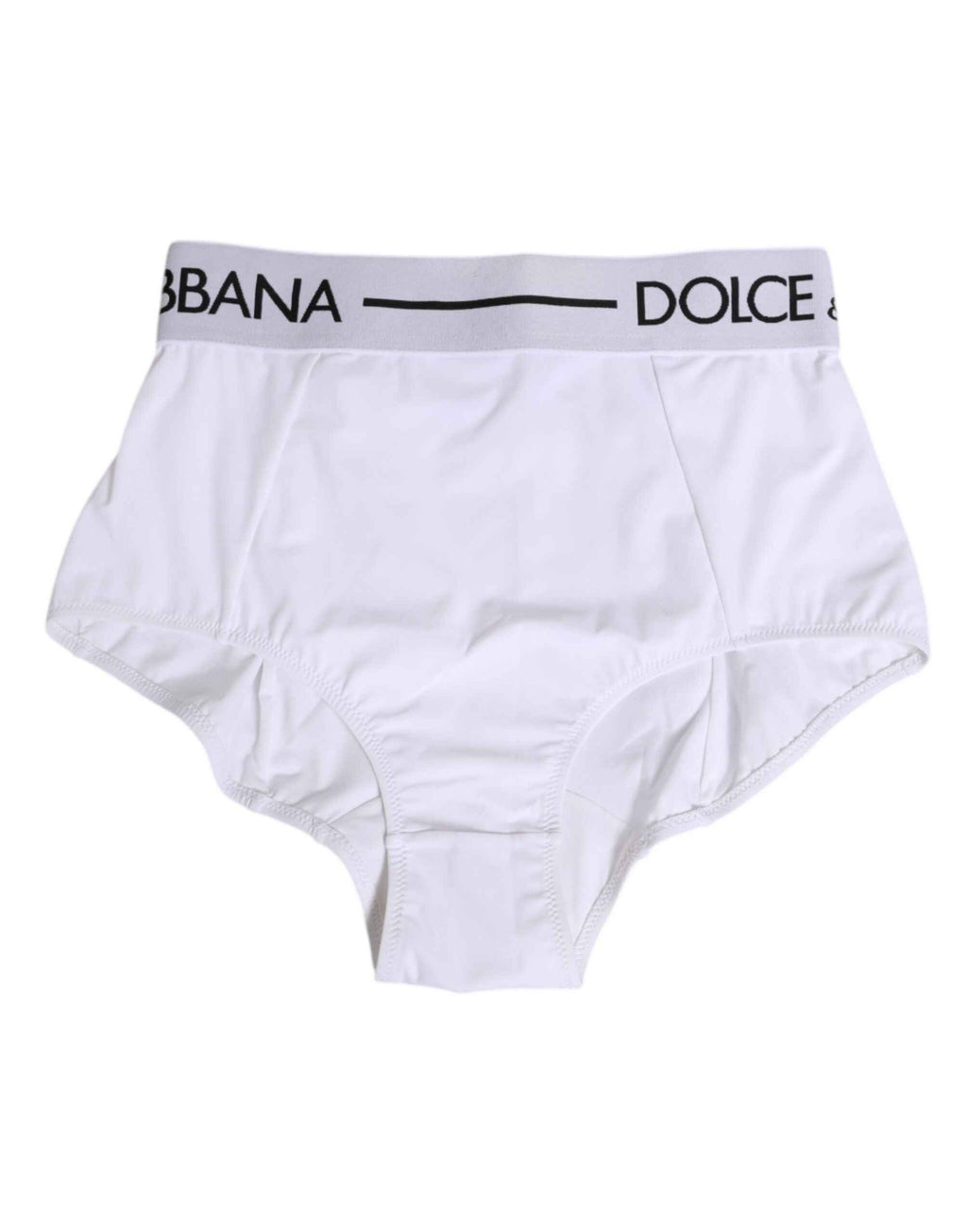 Dolce & Gabbana White Nylon Logo Waistband Coulotte Underwear