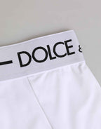 Dolce & Gabbana White Nylon Logo Waistband Coulotte Underwear
