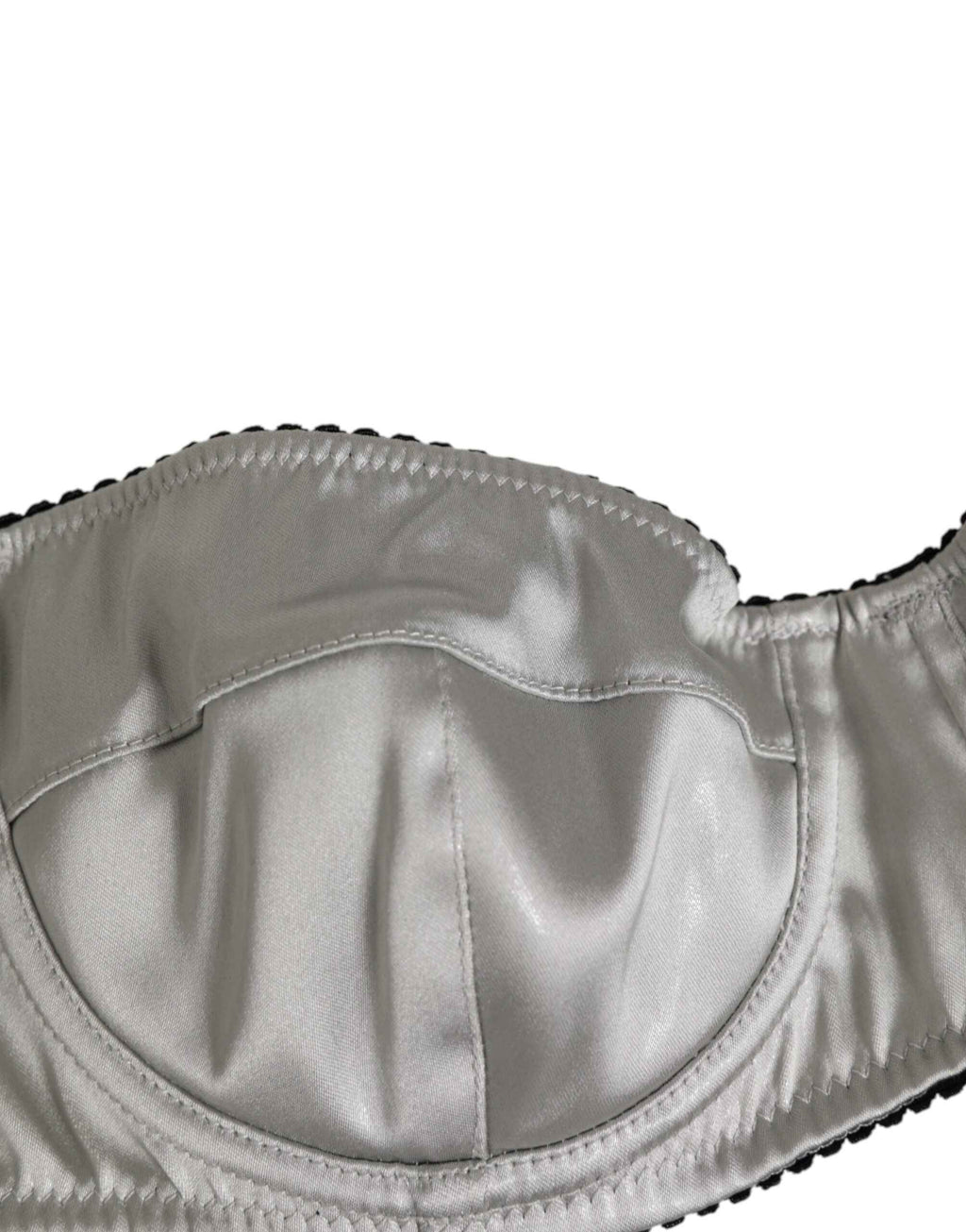 Dolce & Gabbana Gray Acetate Stretch Balconcino Bra Underwear