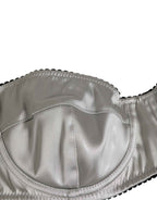 Dolce & Gabbana Gray Acetate Stretch Balconcino Bra Underwear