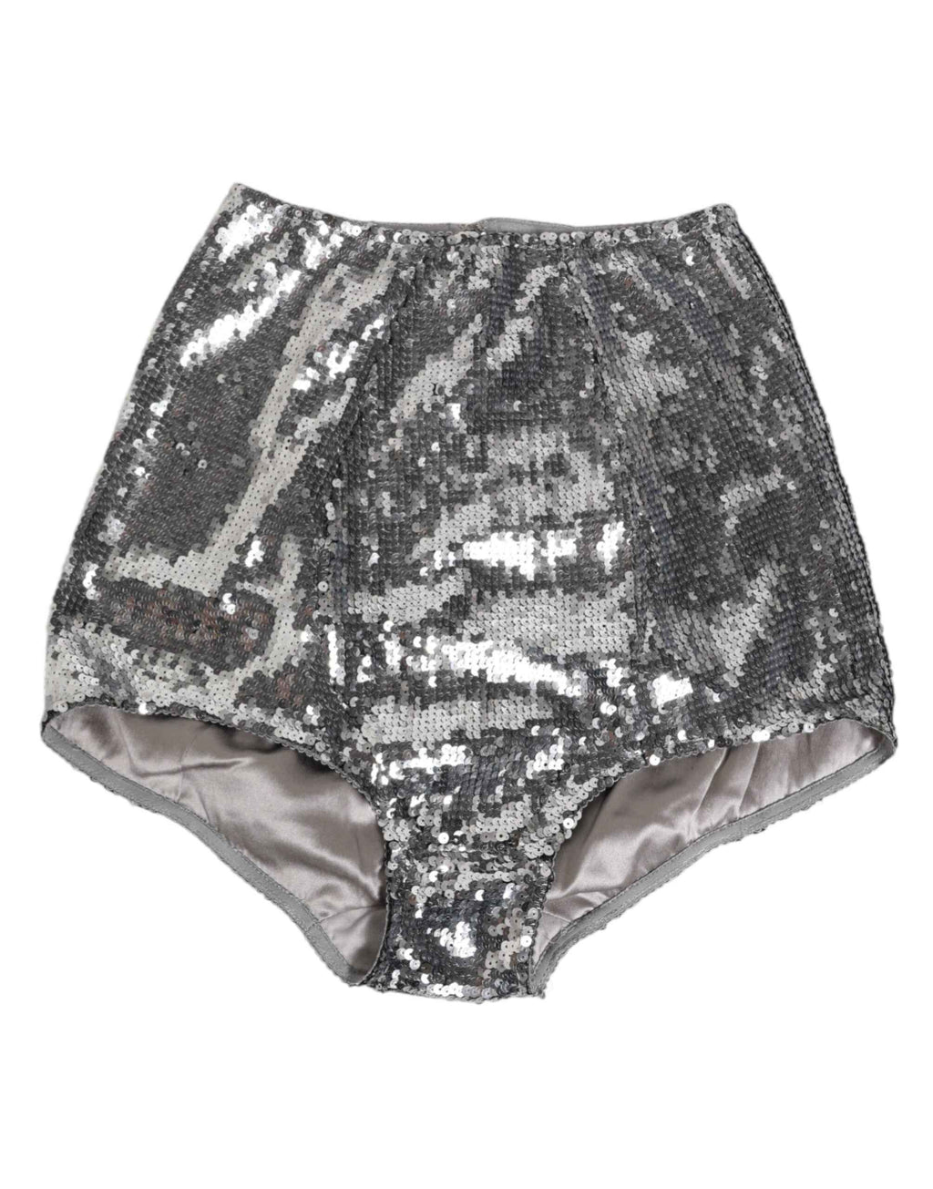 Dolce & Gabbana Silver Nylon Sequined Slip Girdle Panty Underwear