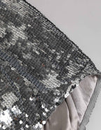 Dolce & Gabbana Silver Nylon Sequined Slip Girdle Panty Underwear