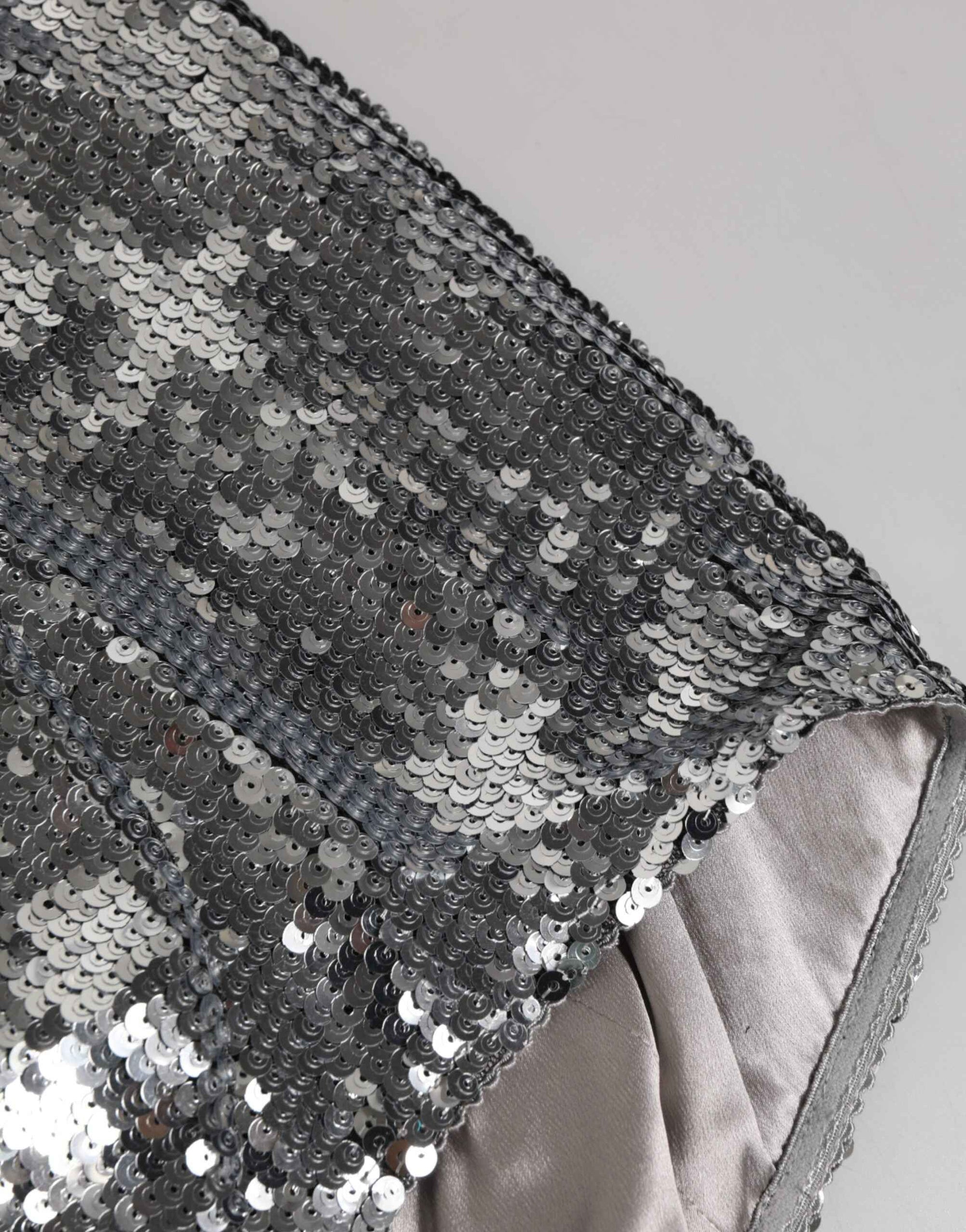 Dolce & Gabbana Silver Nylon Sequined Slip Girdle Panty Underwear