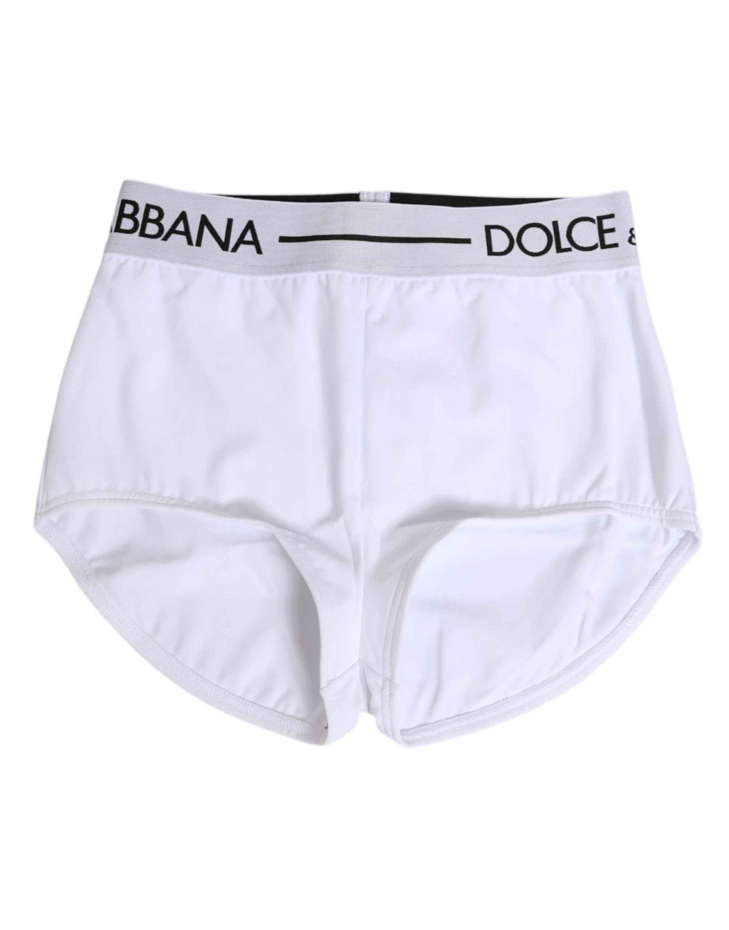 Dolce & Gabbana White Nylon Logo Waistband Shorts Underwear