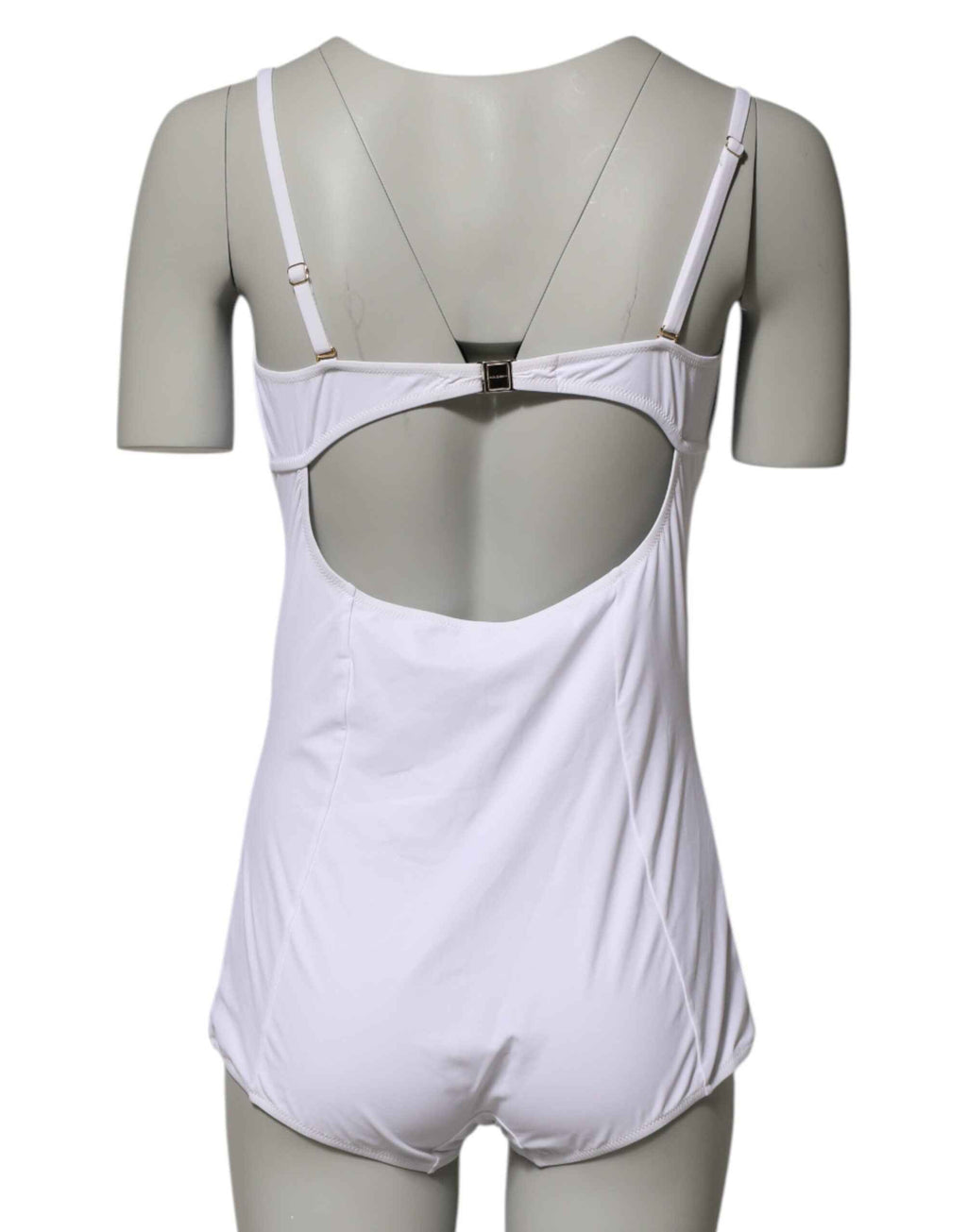 Dolce & Gabbana White Padded Balconette One Piece Swimwear