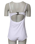 Dolce & Gabbana White Padded Balconette One Piece Swimwear