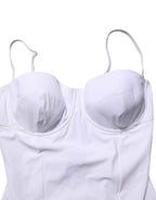 Dolce & Gabbana White Padded Balconette One Piece Swimwear