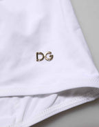 Dolce & Gabbana White Padded Balconette One Piece Swimwear