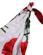 Dolce & Gabbana White Floral Swimsuit 2 Piece Top Bottom Swimwear