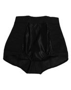 Dolce & Gabbana Black Nylon High Waist Short Panty Underwear