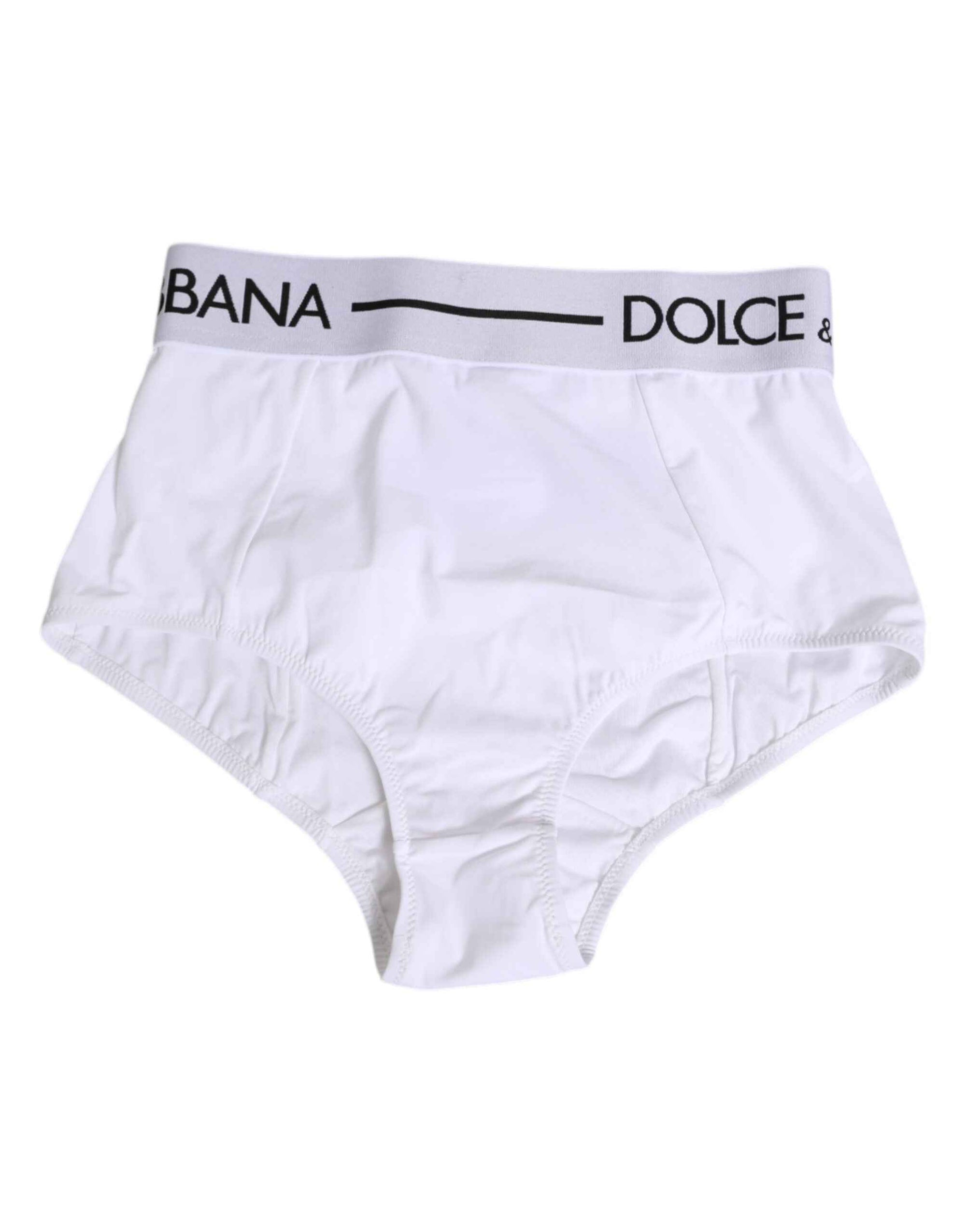 Dolce & Gabbana White Nylon Logo Waistband Panty Underwear