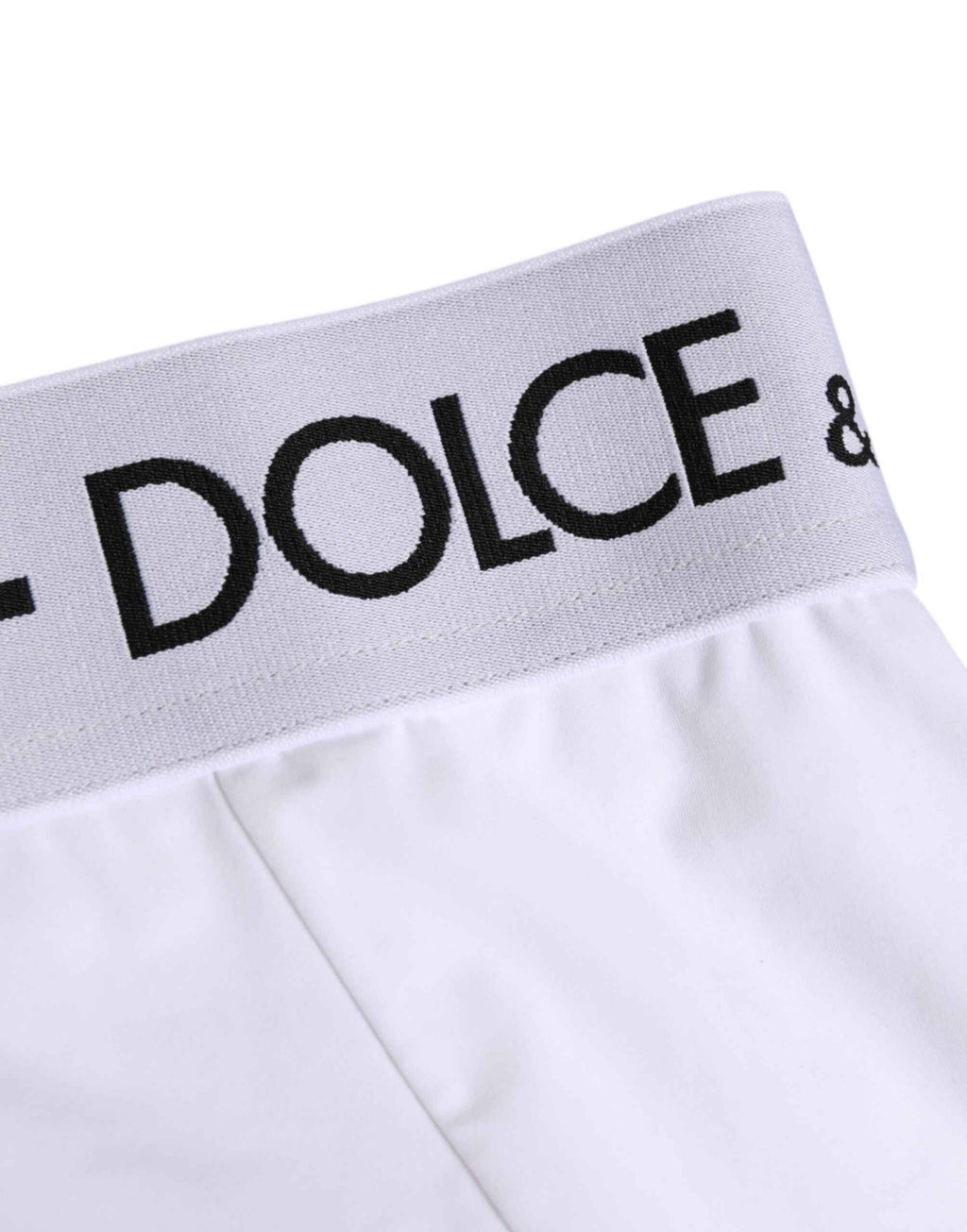 Dolce & Gabbana White Nylon Logo Waistband Panty Underwear