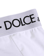 Dolce & Gabbana White Nylon Logo Waistband Panty Underwear