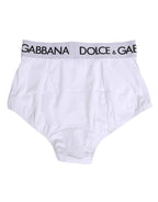 Dolce & Gabbana White Nylon Logo Waistband Panty Underwear