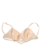 Dolce & Gabbana Beige Nylon Triangle Soft Cup Brassiere Underwear