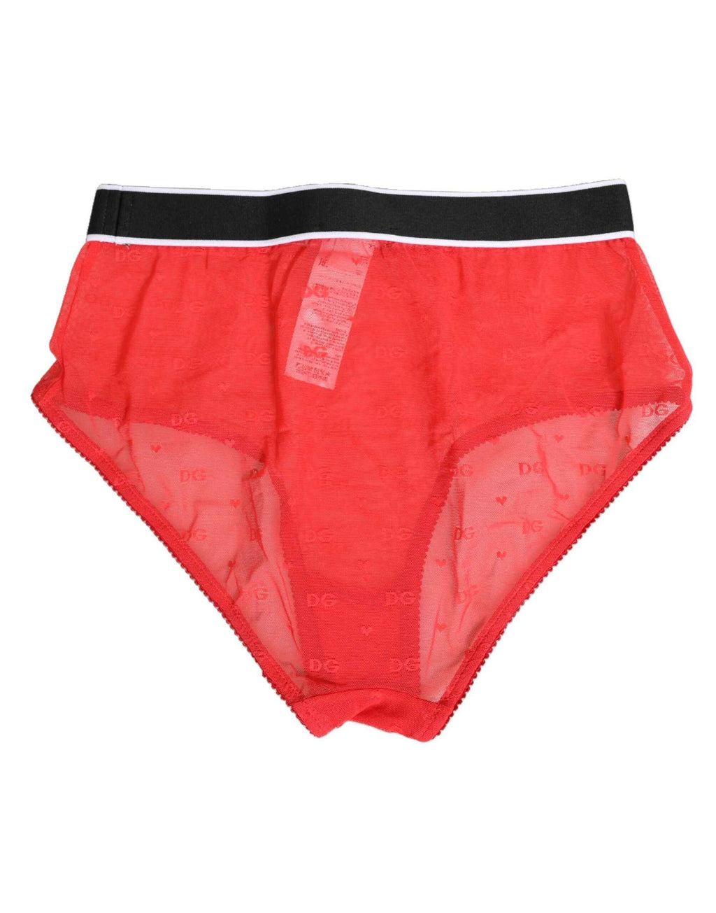 Dolce & Gabbana Red Nylon Logo Waistband Brief Panty Underwear