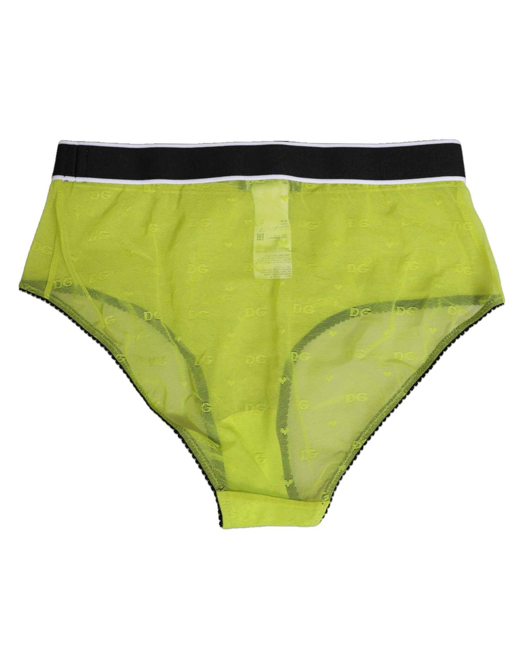 Dolce & Gabbana Green Nylon Logo Waistband Brief Panty Underwear