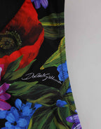 Dolce & Gabbana Black Floral Print High Waist Panty Underwear