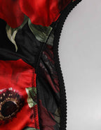 Dolce & Gabbana Black Floral Print High Waist Panty Underwear