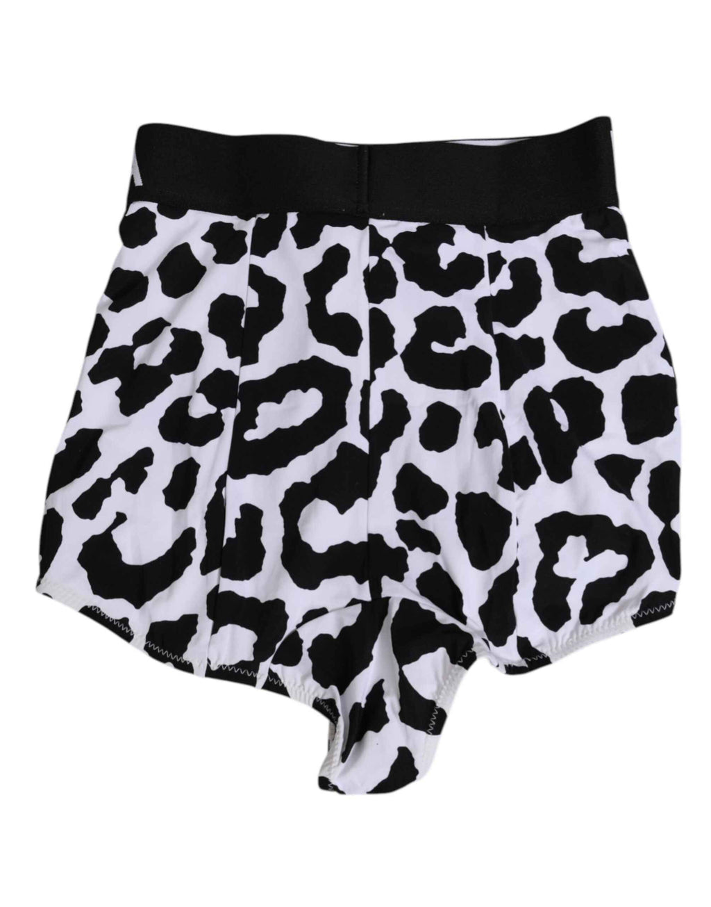 Dolce & Gabbana White Leopard Nylon High Waist Girdle Underwear