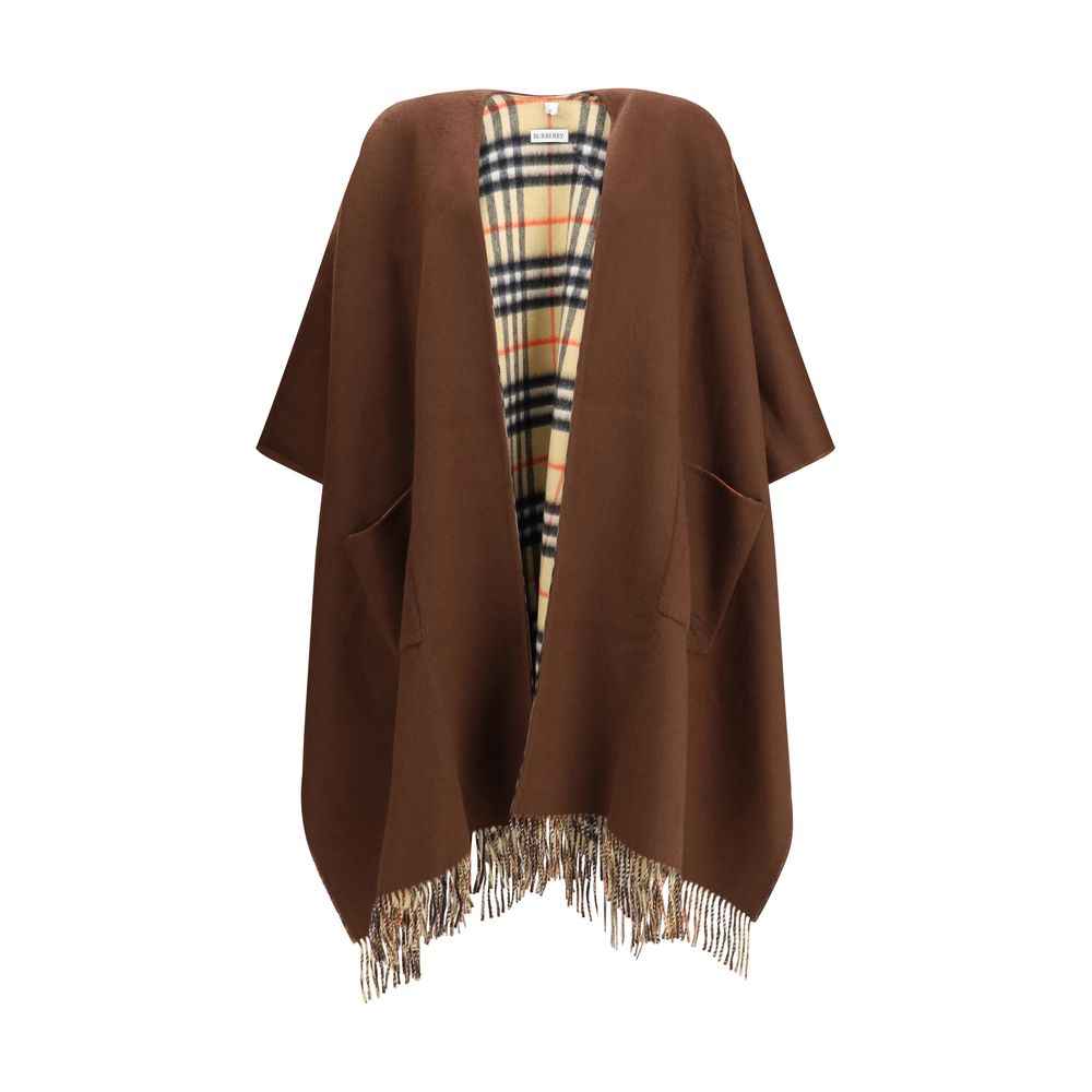 Burberry Reversible check wool cashmere Cape