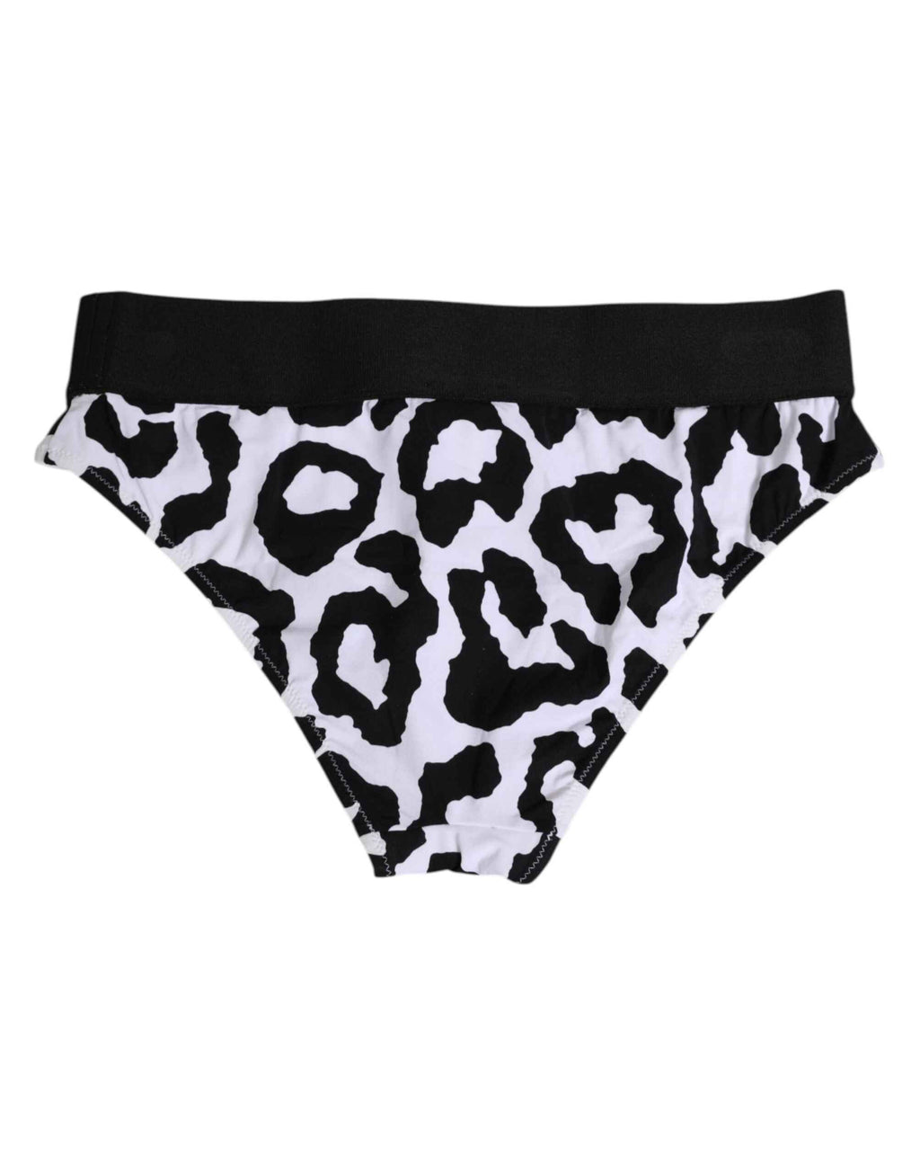 Dolce & Gabbana White Leopard Nylon High Waist Panty Underwear