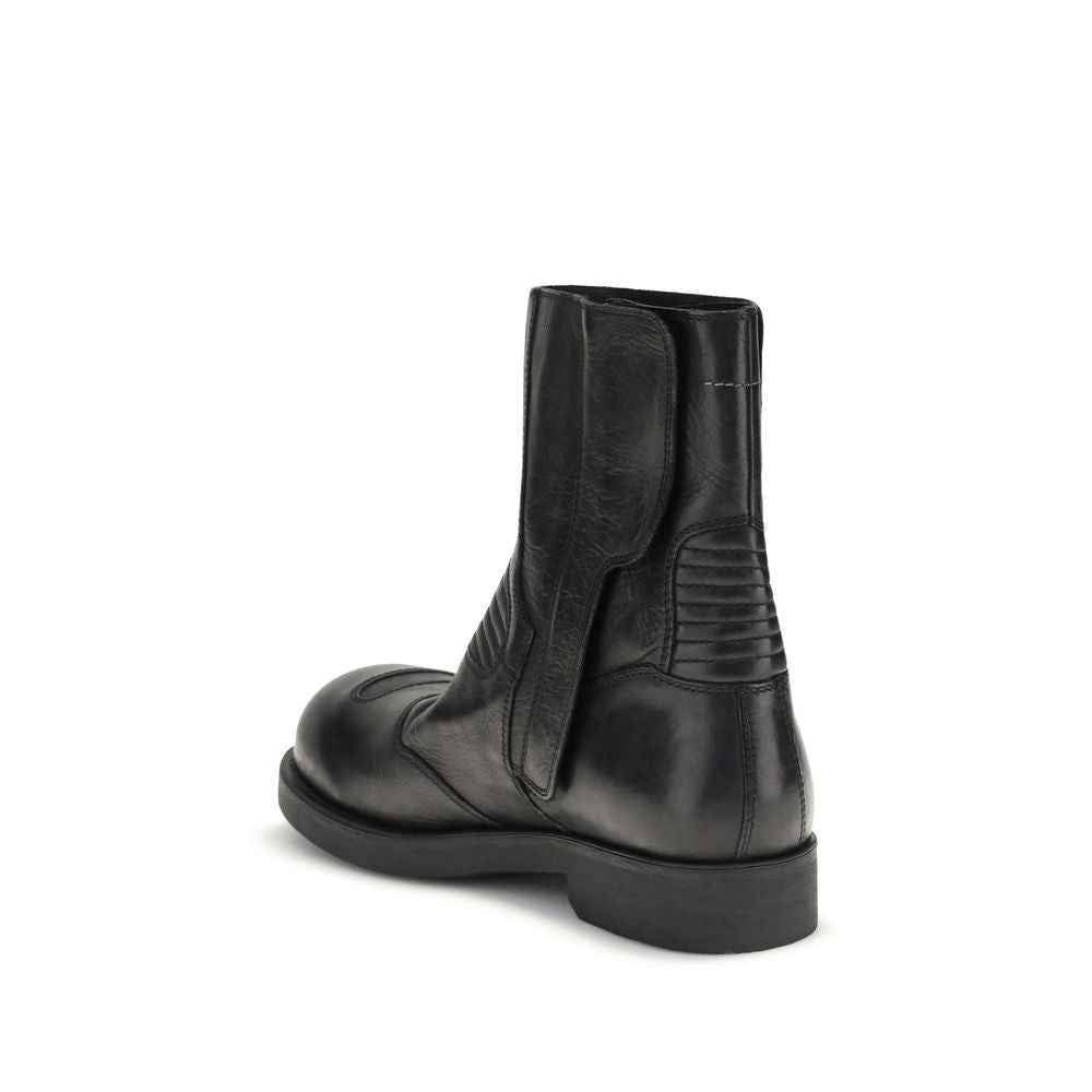 MM6 Leather Ankle Boots