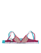 Dolce & Gabbana Blue Nylon Soft Cup Balconnet Bra Underwear