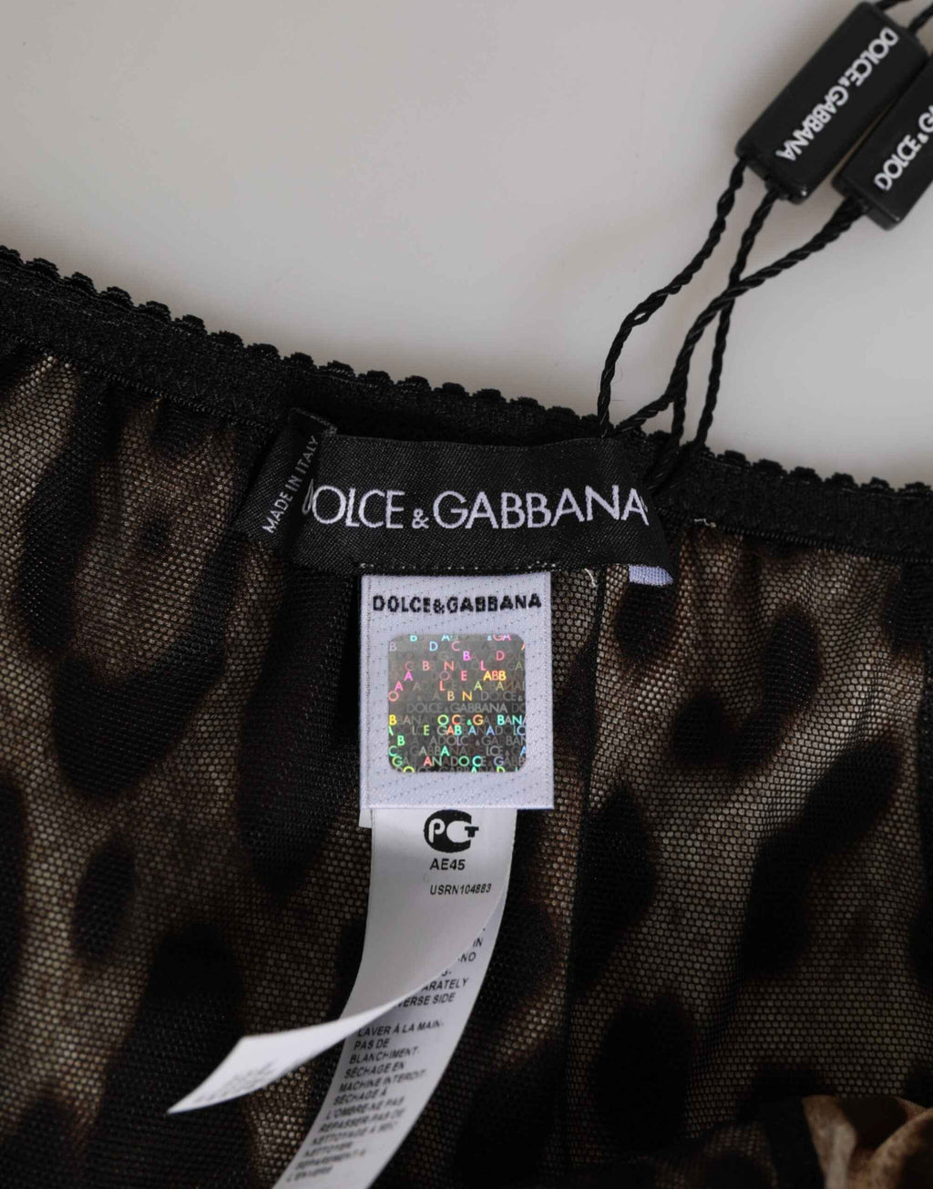 Dolce & Gabbana Brown Leopard Silk Mid Waist Panty Underwear