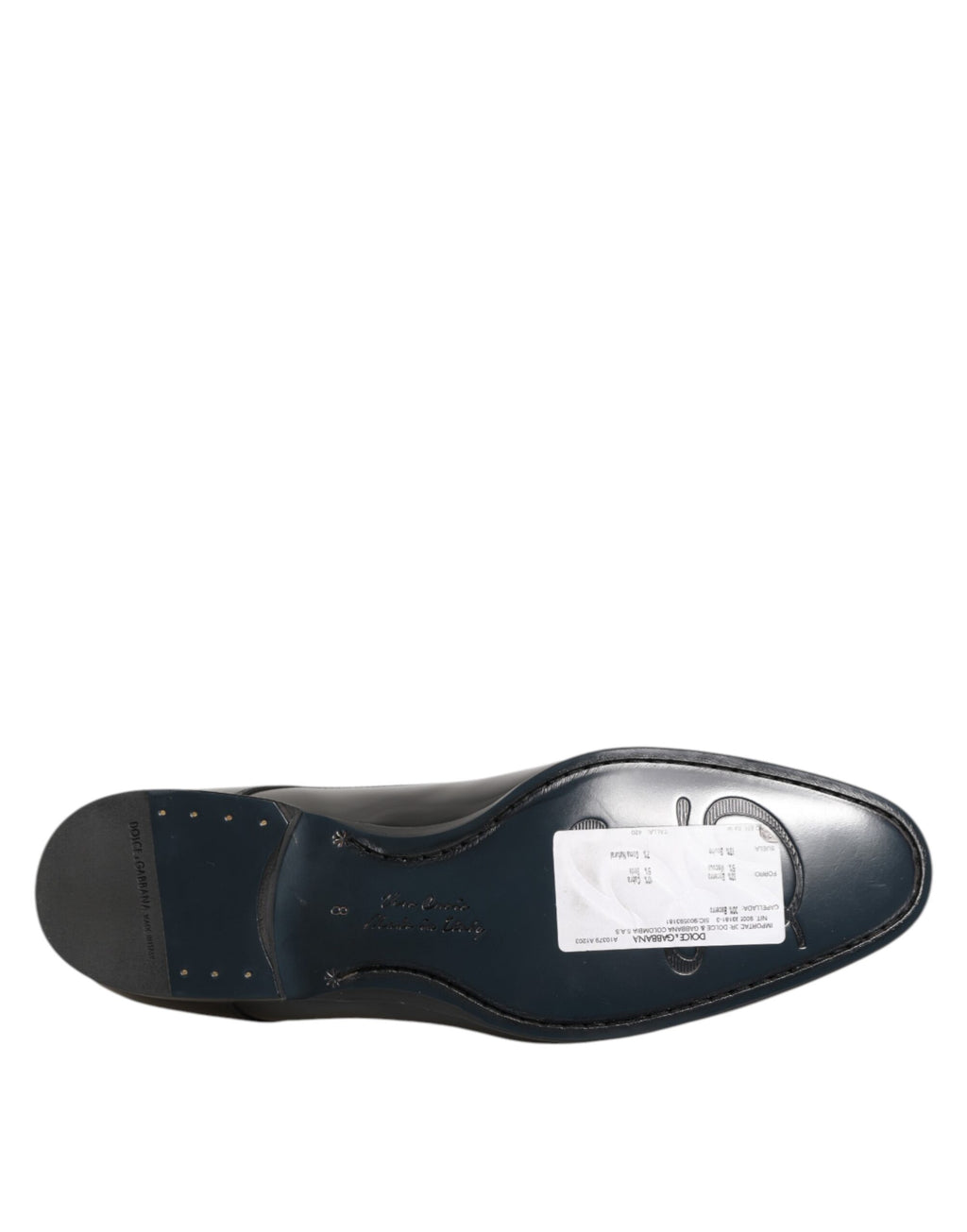 Dolce & Gabbana Black Calfskin Leather Derby Men Dress Shoes