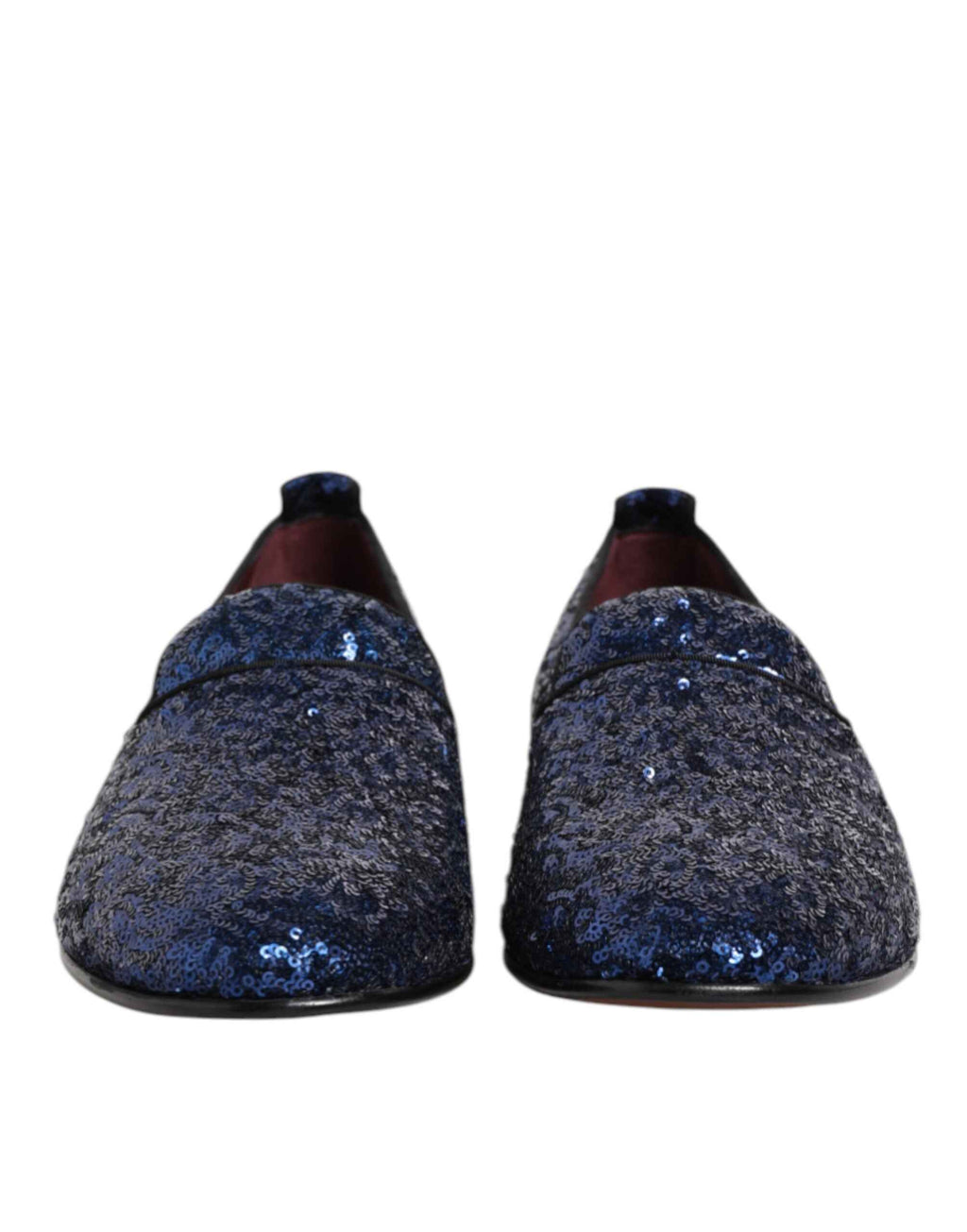 Dolce & Gabbana Blue Sequined Loafers Slippers Men Dress Shoes