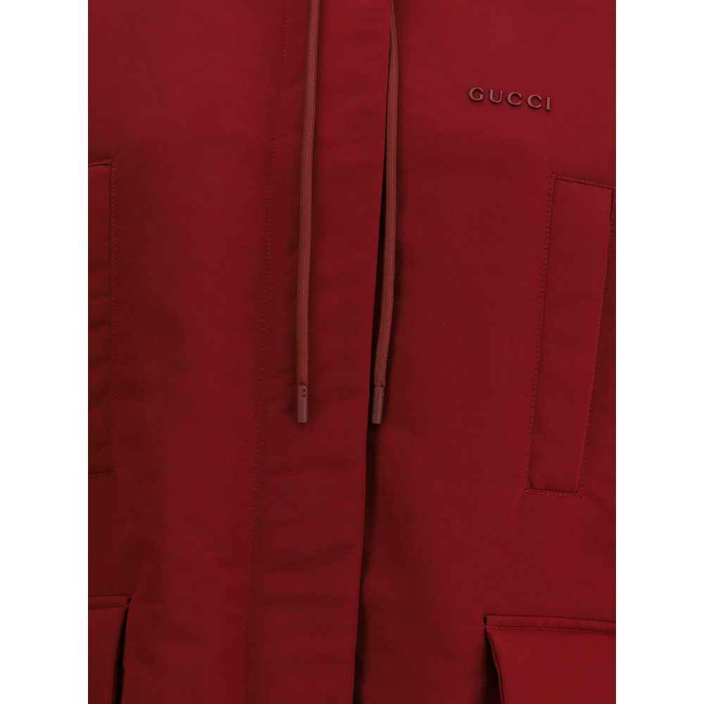 Gucci Red Polyester faille Jacket