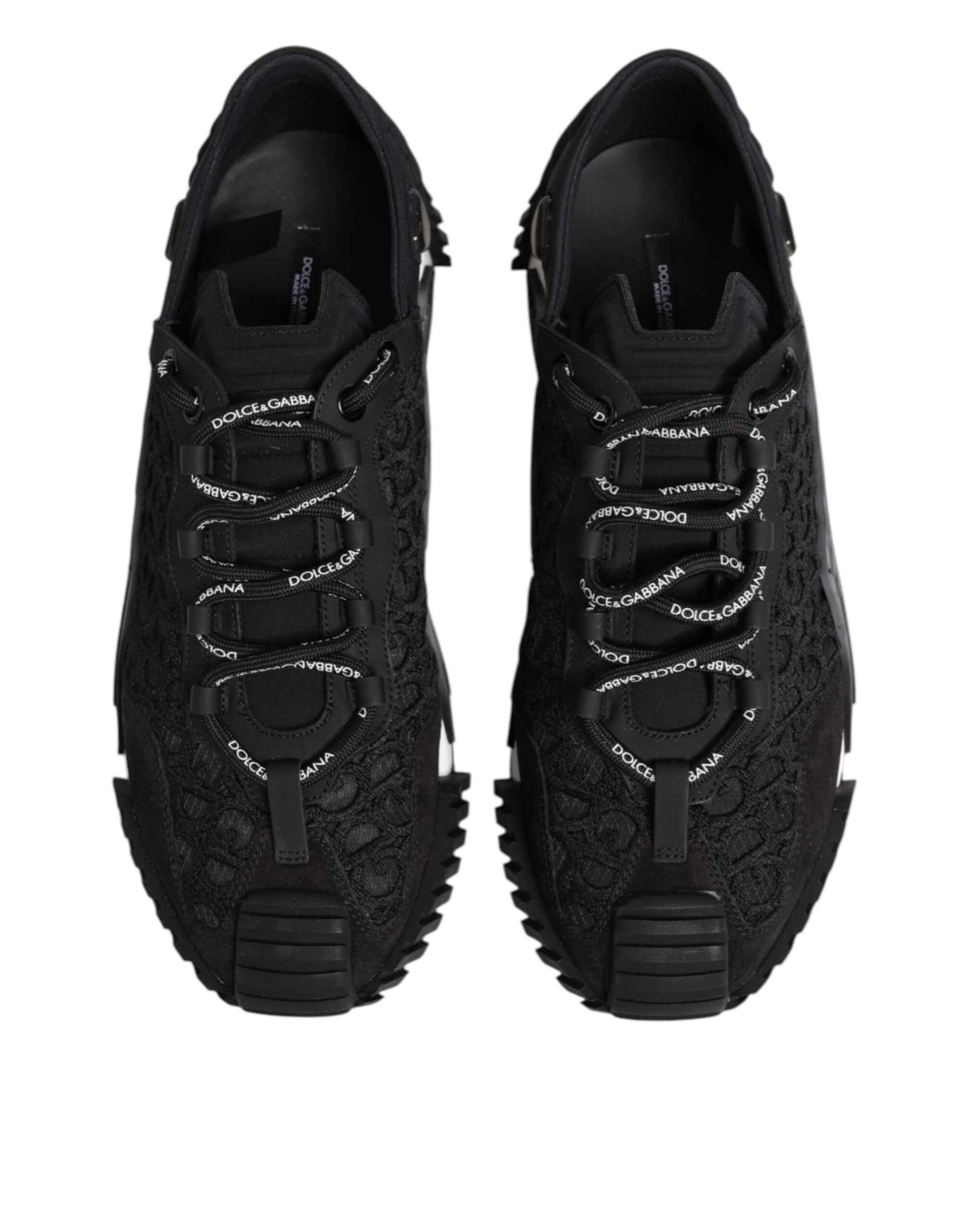Dolce & Gabbana Black Logo Lace Low Top NS1 Sneaker Shoes