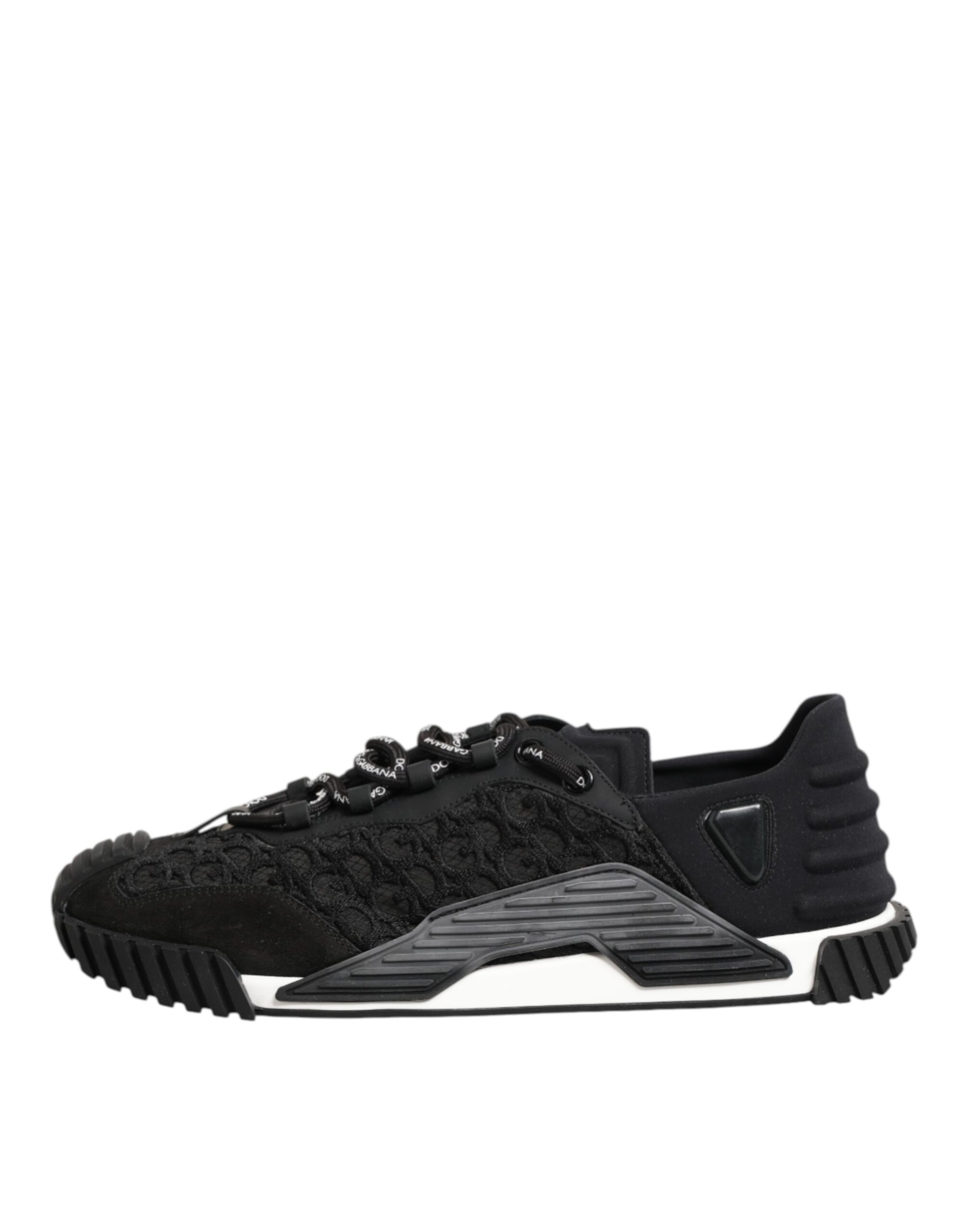 Dolce & Gabbana Black Logo Lace Low Top NS1 Sneaker Shoes
