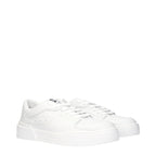 Dolce & Gabbana White Leather Low Top Sneakers